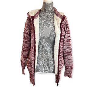 NEW Astor PL Outerwear Collection jacket fleece lined cardigan sweater size S